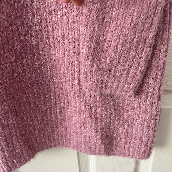 🌤️ Lulus Sweet Whispers Mauve Knit Turtleneck Sweater Dress Soft Stretchy Sz XS - Picture 6 of 11